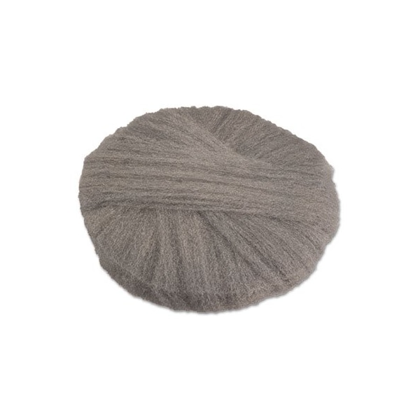Global Material Technologies GMT, Radial Steel Wool Pads, Grade 2 coarse: Stripping/scrubbing, 20in, Gray, 12PK 120202 - main